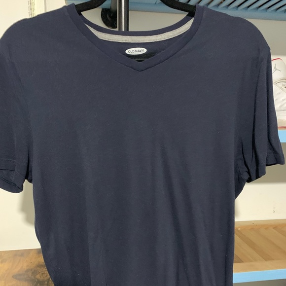 2x old navy Tshirt navy bleu vneck small - Picture 1 of 3